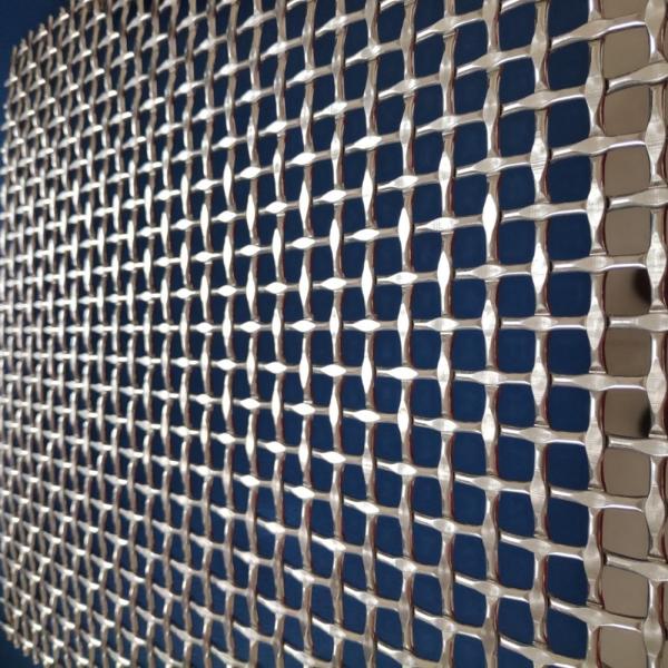 Modern Office Space Decorative Wall Cladding Stainless Steel Crimped Wire Mesh Panel