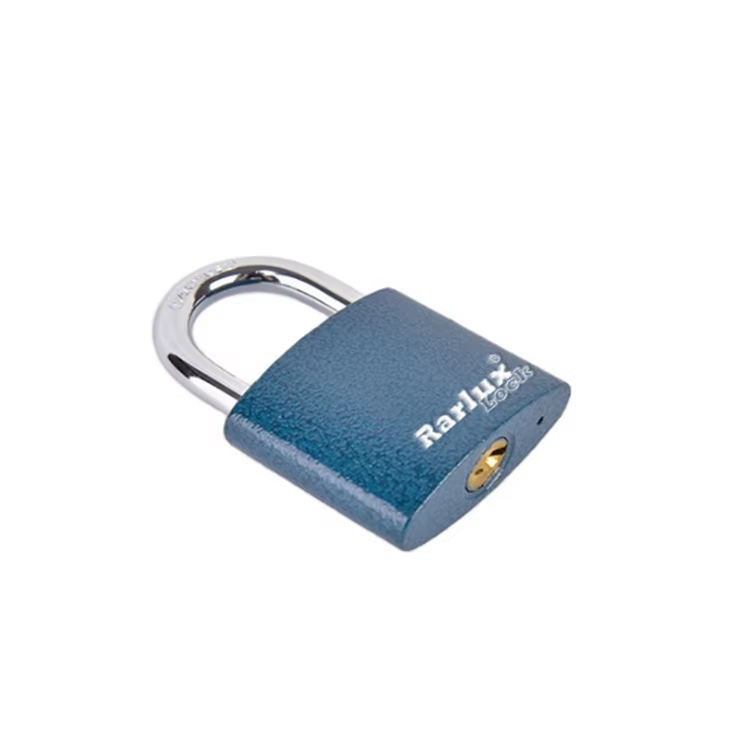 Rarlux 38-75mm Padlock Iron Body Best Padlock Blue Plastic Painted Surface Iron Padlock with Brass Keys or Iron Keys