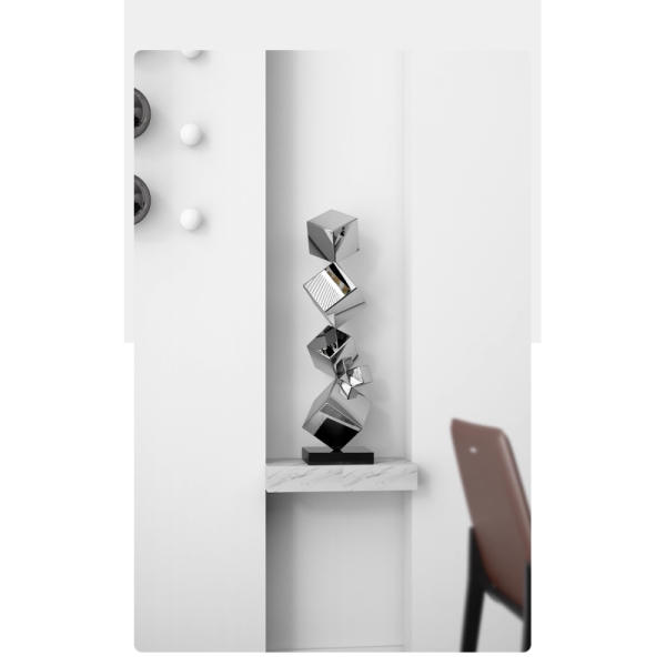 Hotel Lobby Living Room Stainless Steel Ornaments  Abstract Metal Decorations Aisle Entrance Large Floor Art Sculpture