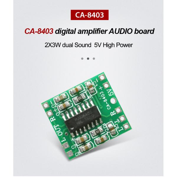 2*3W DC 5V Аудиомодуль класса D PMA8403 Усилительная плата для ультрамалых аудиопродуктов