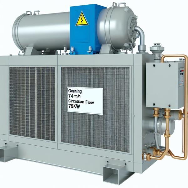 74m3/h Circulation Flow Water Cooled Screw Chiller Semi-hermetic Screw Compressor Type 79.6KW Compressor Power