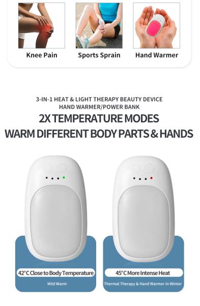 10W LED Hand Warmer Battery Charger 5200mAh 3.7V Handwarmer Powerbank