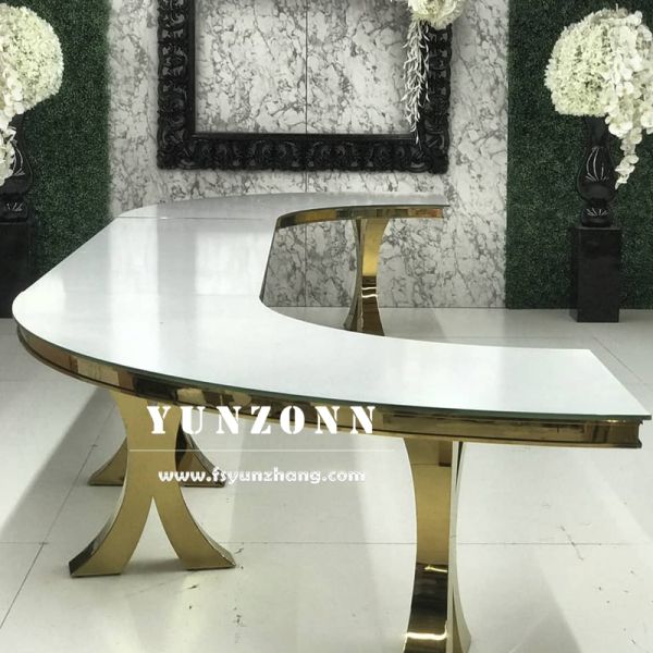 Customized 340cm Round Dining Table Luxury Modern Steel Design for Wedding Different Shapes Dining Room Furniture