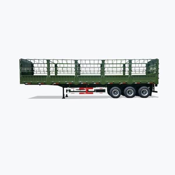                    2 Layers of Fence Wall 40FT Versatile and Reliable Drop Side Rail Wall Flatbed Semi-Trailer with BPW Axle 12t and Mechinical Suspension             
