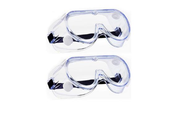 Transparent Acrylic Dustproof Medical Isolation Goggles 2mm Lens Thickness 220g