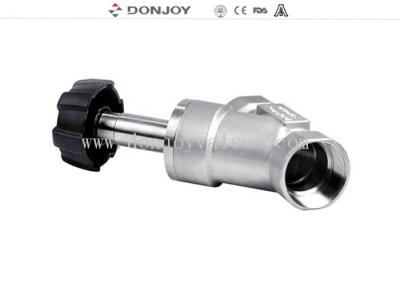 SS316L  2 Plastic Handle Angle Seat Valve , Steam Angle Valve With Clamp Connection
