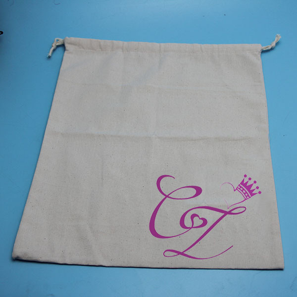 Cotton Packaging Drawstring Bag Portable Dust Pouch For Jewelry / Shoes