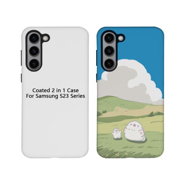 Most Protective 3D Sublimation Phone Cases For Samsung S23 Plus Ultra 2 In 1 Mobile Cover