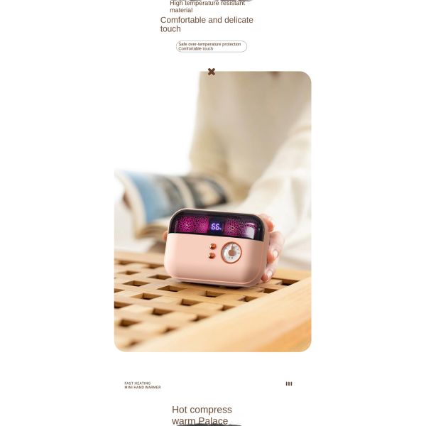 OEM USB Rechargeable Hand Warmer 2 In 1 Self Heating For Household Use