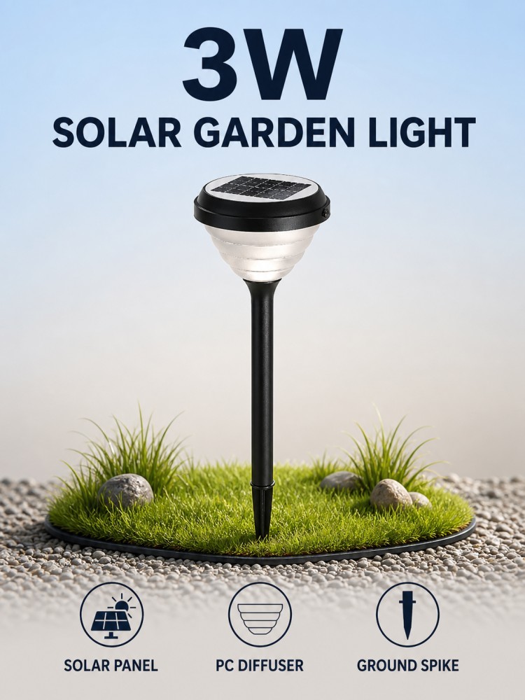 3W Conch Shape Solar Lawn Lights UV Resistant 120LM IP65 For Pathway Decorative Lighting