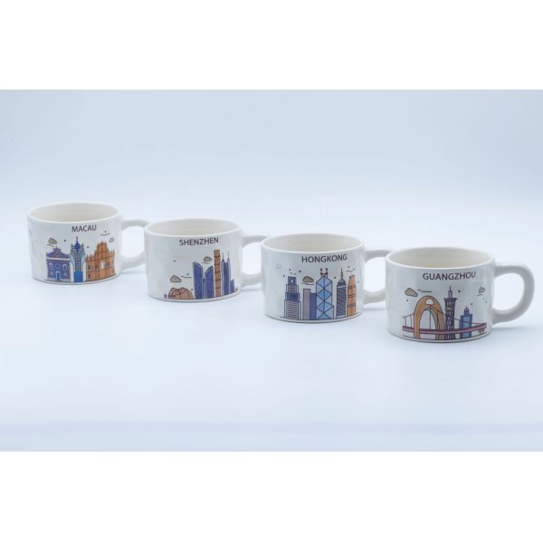 City Design Ceramic Mug With Decal Fired For Customized