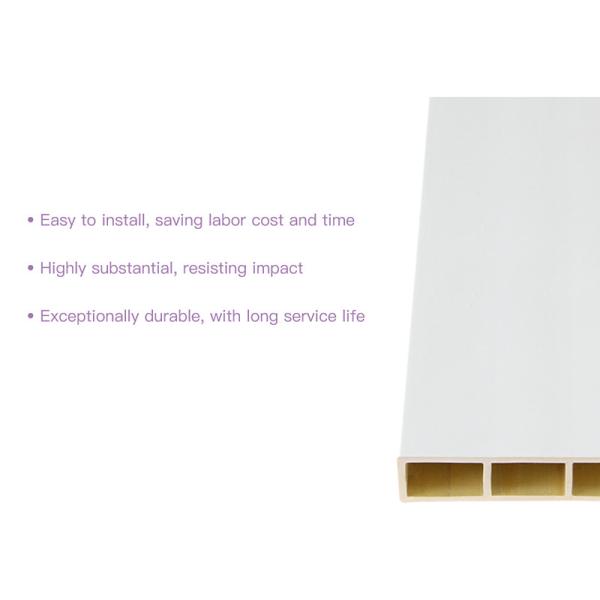 CNAS Bathroom WPC Hollow Tube 100x25mm Waterproof Wood Fire Resistance