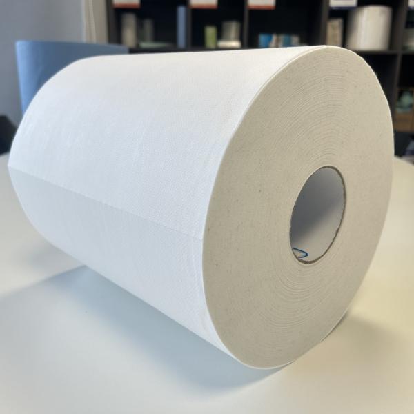 Industrial Non-Woven Wipes PP Wood Pulp Roll 80-89gsm White