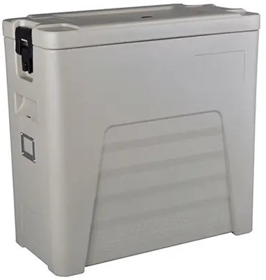 CE Approved 110L Nylon Handle Thermal Food Transport Container Detachable Lid Four-Wheel Catering Box
