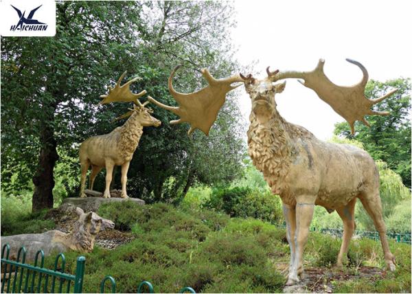 High Simulation Realistic Animatronic Animals Deer Outdoor Theme Park Decoration