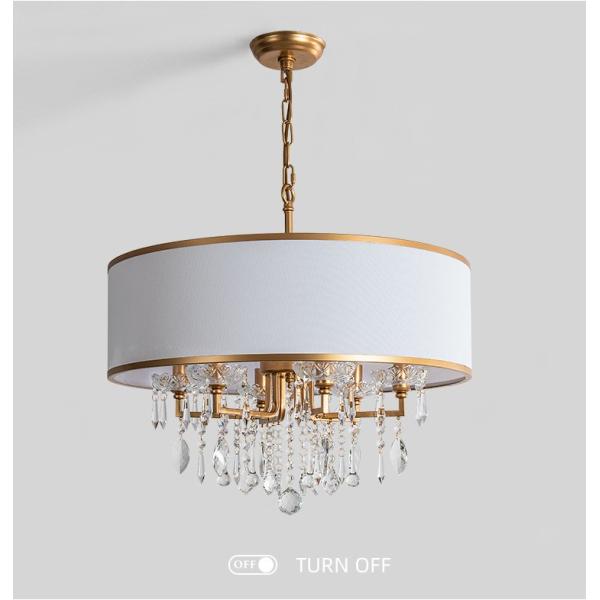 JYLIGHTING Luxury Gold Metal Crystal Ceiling Light Modern Vintage Chandelier for Home Hotel