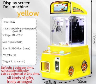 Yellow Mini Claw Automatic Vending Machine Plush Toy Children's Arcade Machine