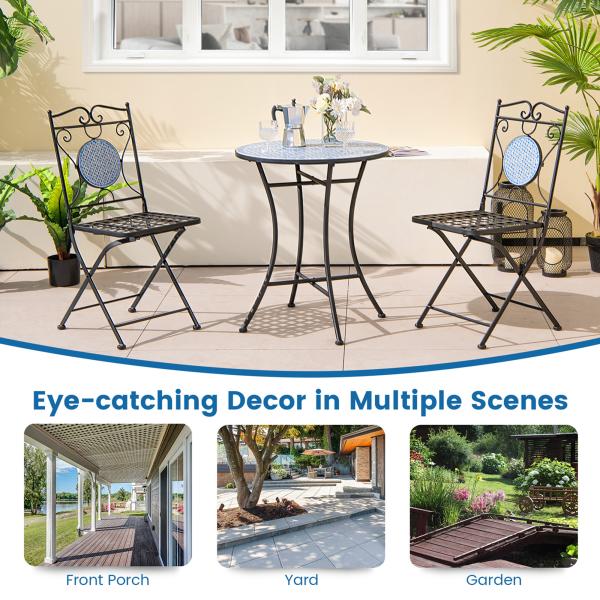 Upgrade Your Outdoor Decor with AJUNION All Weather Bistro Set Table Size Dia24