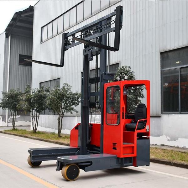 MAX 8m lifting height seated multi direction electric forklift 4-direction reach truck for narrow aisle