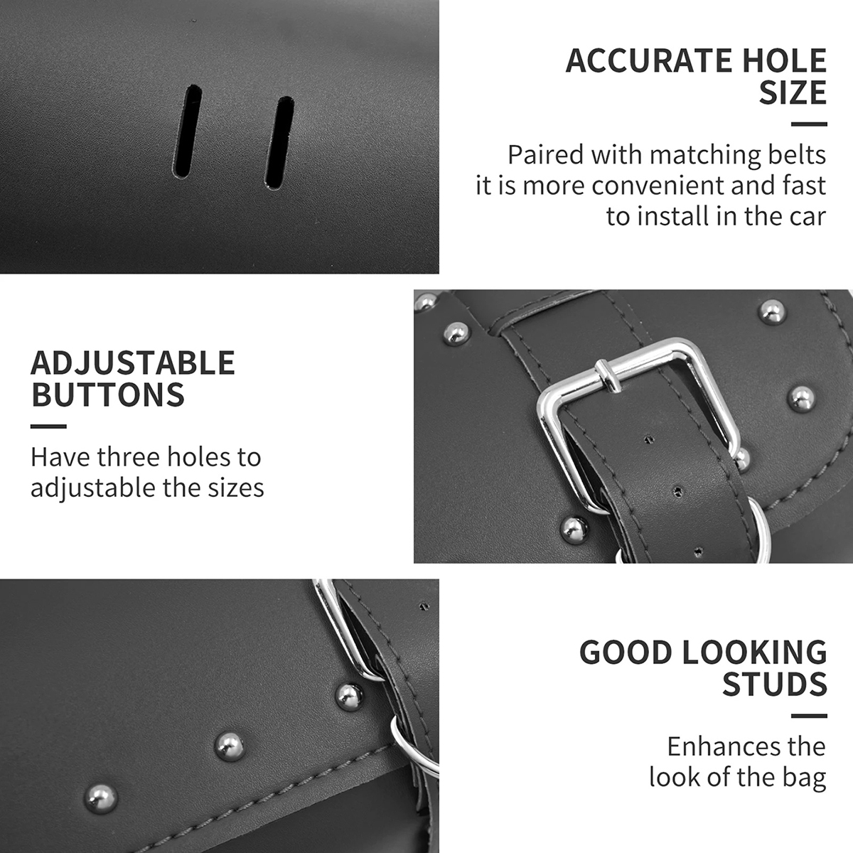 Motorcycle Bag Front Rear Fork Tool Saddlebag for Sportster Dyna Softail Chopper Bobber Cruiser PU Leather Luggage Bags