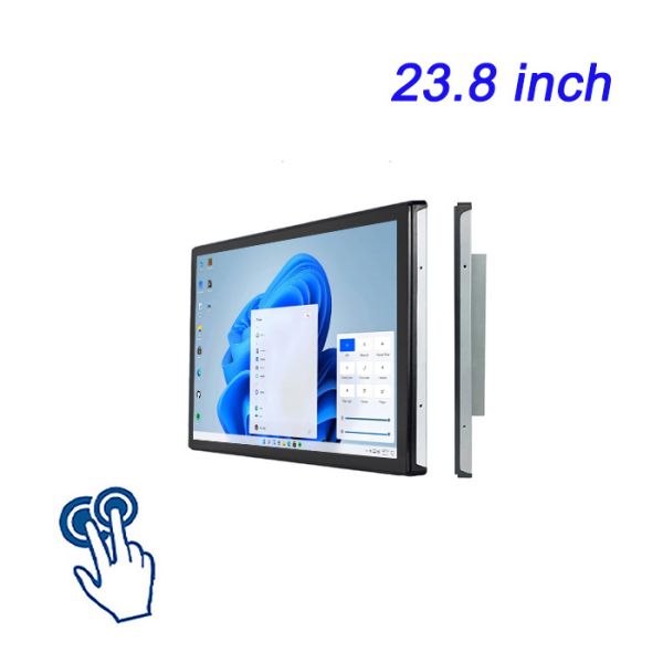 23.8 inch Customizable Drivers and Software Support Included Capacitive Touchscreen Industrial Panel Mount Monitor with Metal Frame