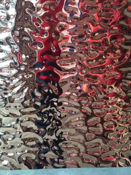 2019 Hot Sale 304 Water Ripple Finish Stamp Punch Stainless Steel Sheet From Foshan Factory