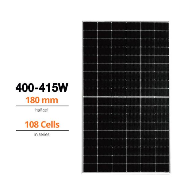 Best selling half cell overlap photovoltaic panel system 400W 410W solar panel full black monocrystalline solar panels