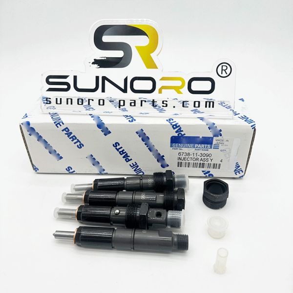 Excavator PC200-7 PC200-6 Engine S6D102 Engine Spare Parts Injector ASS'Y 6738-11-3100 6738-11-3090