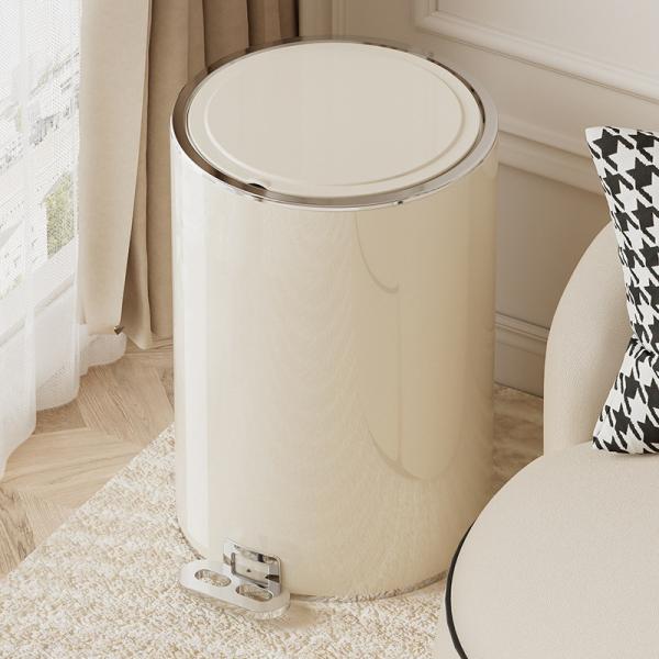 Living Room Household Large Capacity Waterproof Inner Bucket Foot Trash Can Trash Can Kitchen