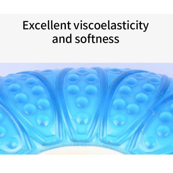 U-Shape Gel Memory Foam Pillow with Massage Function Made of Cotton Customized