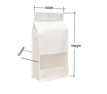 BOPP Grease Proof Bakery Bags Heat Seal Flat Bottomed Paper Bag 150 Microns