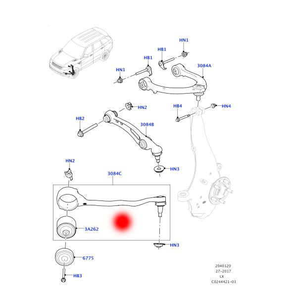 LR034219 LR034220 LR113306 Control Arm For Land Rover Discovery V