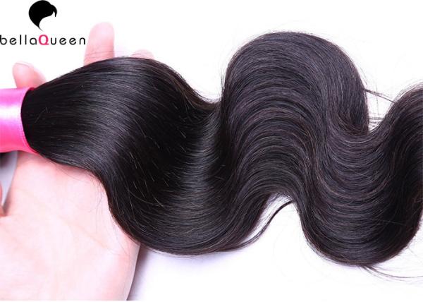 Smooth No Chemical Brazilian Virgin Hair / Body Wave Hair Weft No Splits