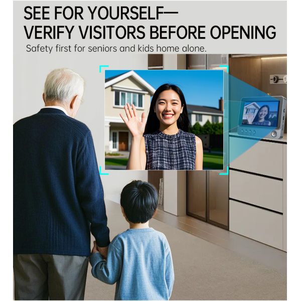 4.3 Inch IPS Smart Home Security Package Auto IR CUT Video Doorbell Camera