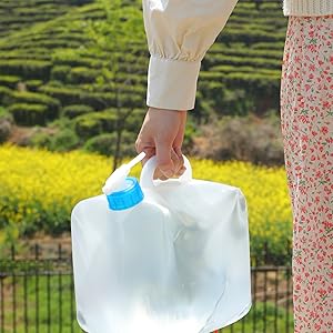Collapsible Water Container With Spigot 2.6 Gallon, Foldable Camping Water Storage Jug Portable Water Tank Canteen For Outdoor Hiking, Fishing, Emergency