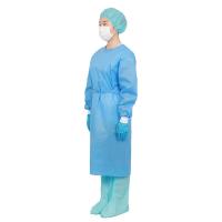 AAMI NIVELAM 1 roupa descartável da segurança do vestido do isolamento de SMS não estéril para o uniforme do funcionamento do hospital