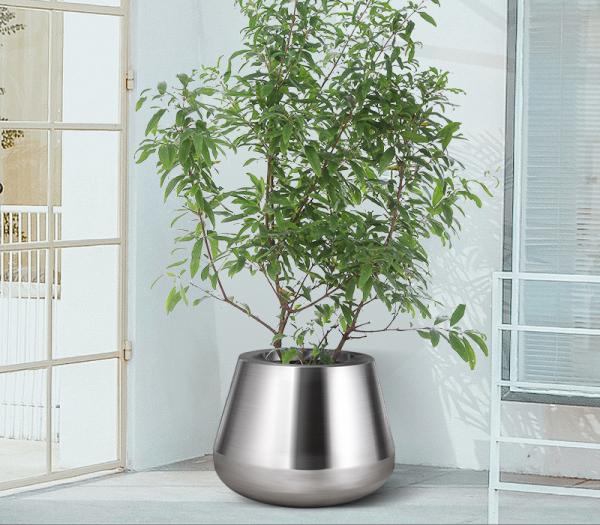 Diameter 55 65 70cm Cone Stainless Steel Planter Indoor Decorate