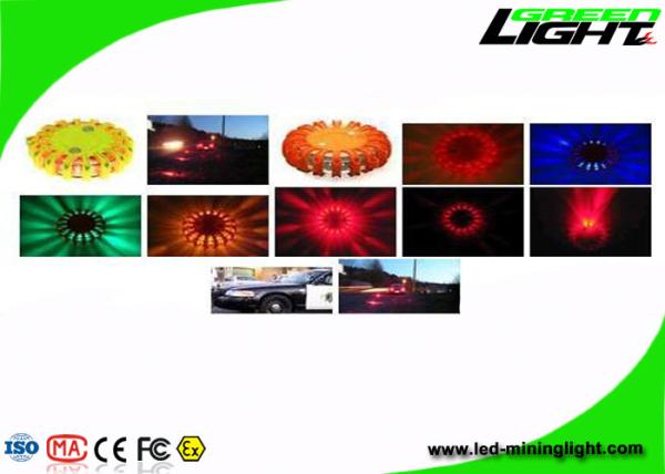 Plastic Emergency Disc LED Warning Light USB Rechargeable 3 LED Road Flare Traffic