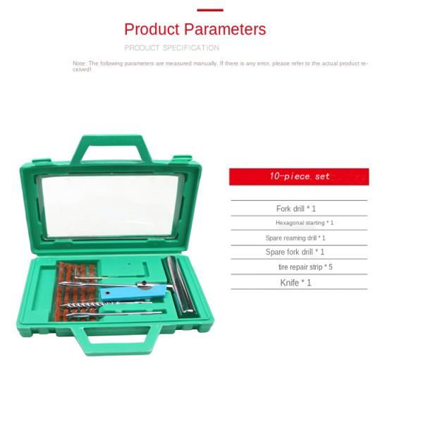 10pcs установило ремонт автошины мотоцикла оборудует для безлампового