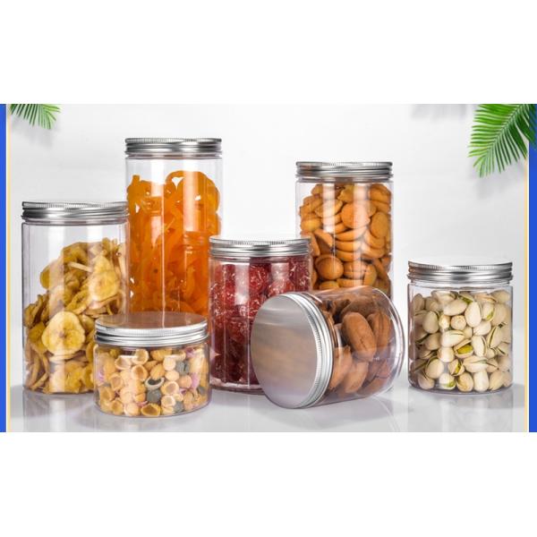 120ml 200ml 250ml 500ml Clear Plastic Pet Jar With Aluminum Lid  Food Grade