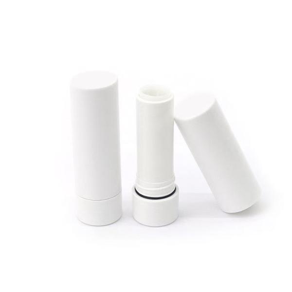 Normal White 3.5g Lipstick Tube With Rubber Circle For Cosmetic Package