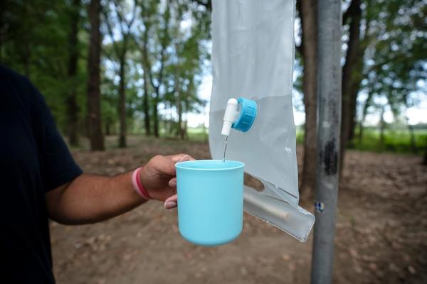 Collapsible Water Storage Carrier - 1.9 Gallon Portable Container with Spigot, Camping Water Bag for Outdoors Hiking