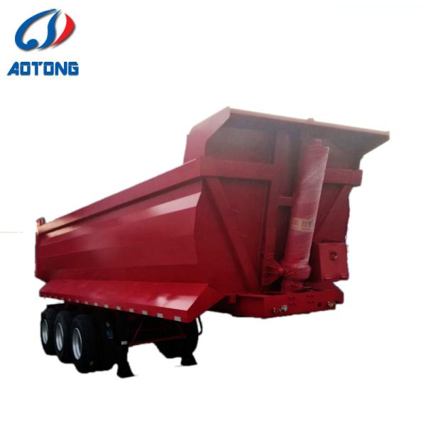 3 Axle Hydraulic Cylinder Tipper Dump Semi-Trailer 9000*2500*1600 mm Customerize Avaiable