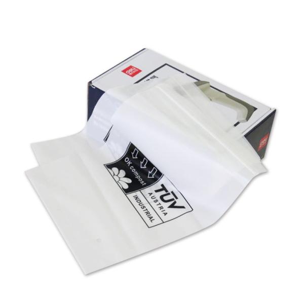 Clear Frosted Compostable Plastic Zipper Bag Clothes Transparent Packaging