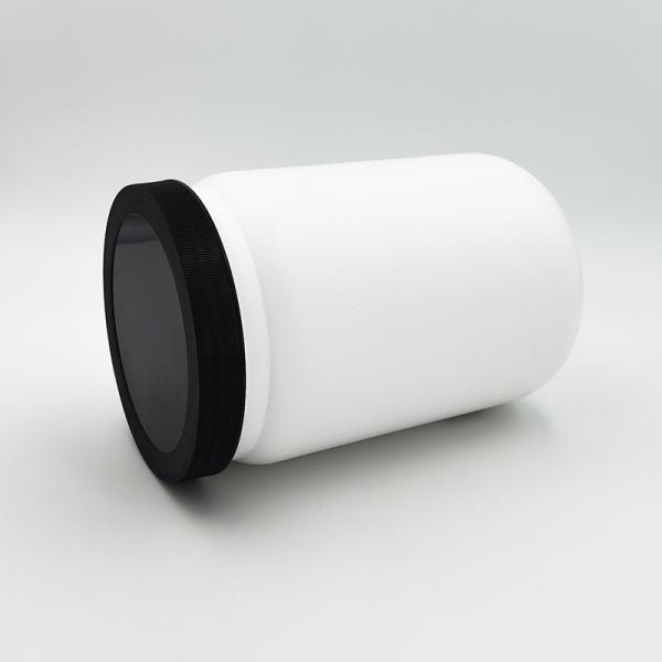 Hot Sale 1800ml 1.8L HDPE Plastic Cylinder Fitness Protein Powder Jar Bottle Food Storage Container with Screw Lid