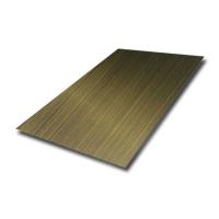 304 316 Brushed Bronze Antique Stainless Steel Sheet Wall Decoration Espessura de 2 mm