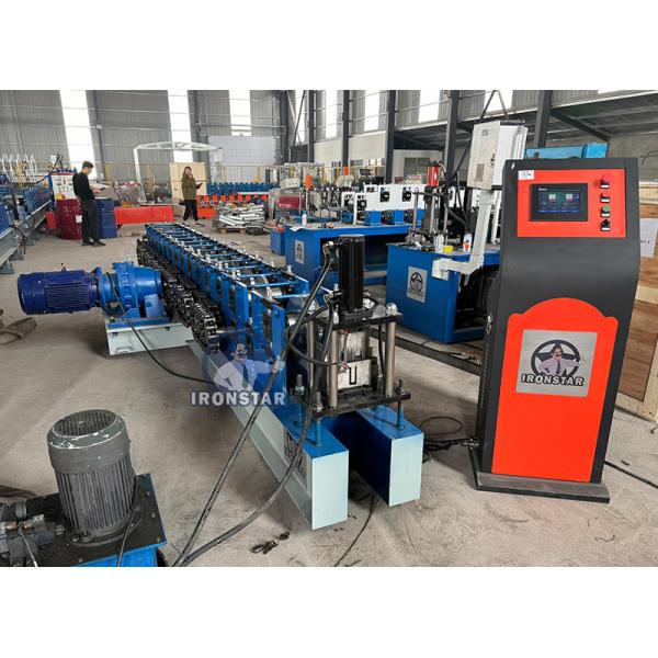 “Automatic Two Sizes U Channel Roll Former 30x50 30x70mm Roller Shutter Door Guide Rail Forming Machine Nicaragua Market U Guide Rail Forming Machine Combined 2 Size Shutter Door Track Roll Forming ”