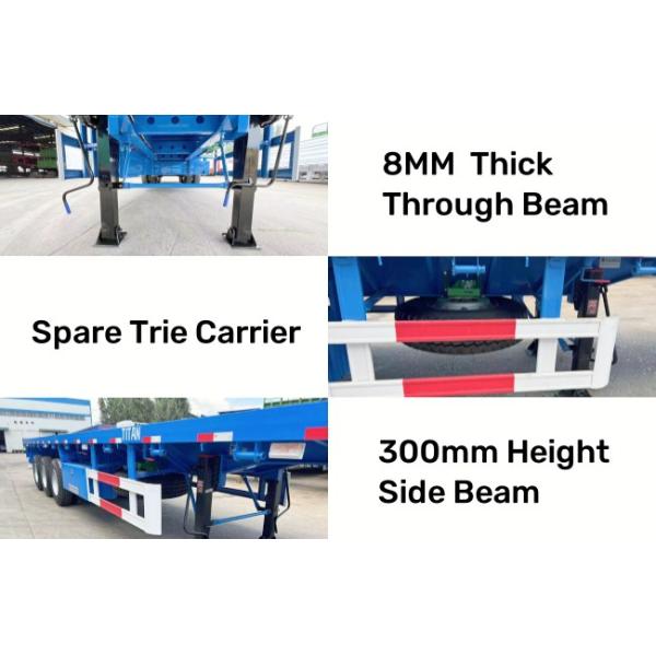 TITAN 3 Axle Semi Trailer Flat Bed Semi Trailer for Sale