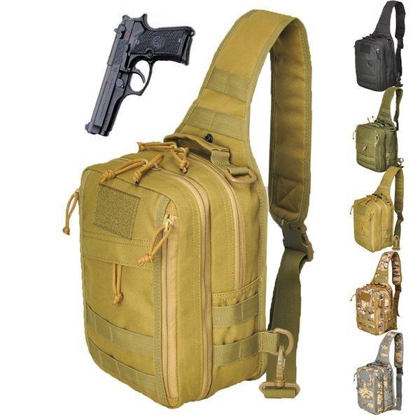 Tactical Shoulder Sling Bag Small Outdoor Chest Pack For Men Traveling, Trekking, Camping, Rover Sling Daypack