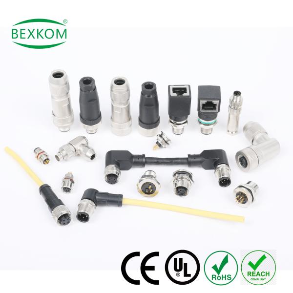 Industrial Connector M5 M8 M9 M12 M16 M23 Screw Locked 